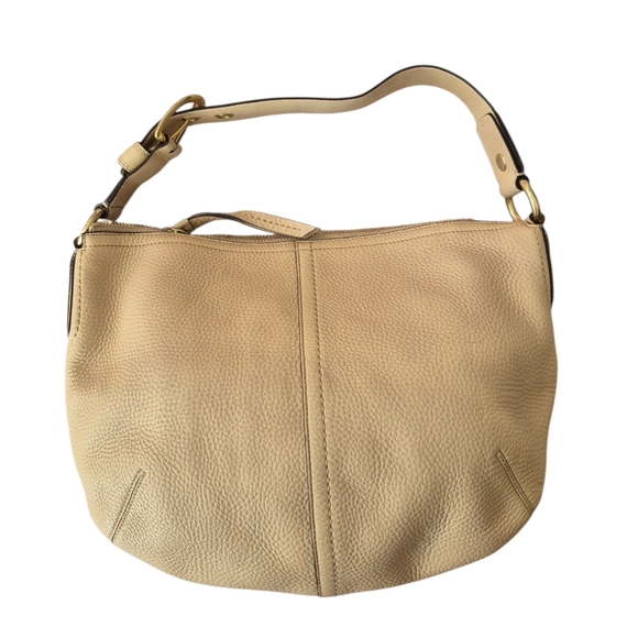 Coach Beige Leather Shoulder Bag - Picture 2 of 16